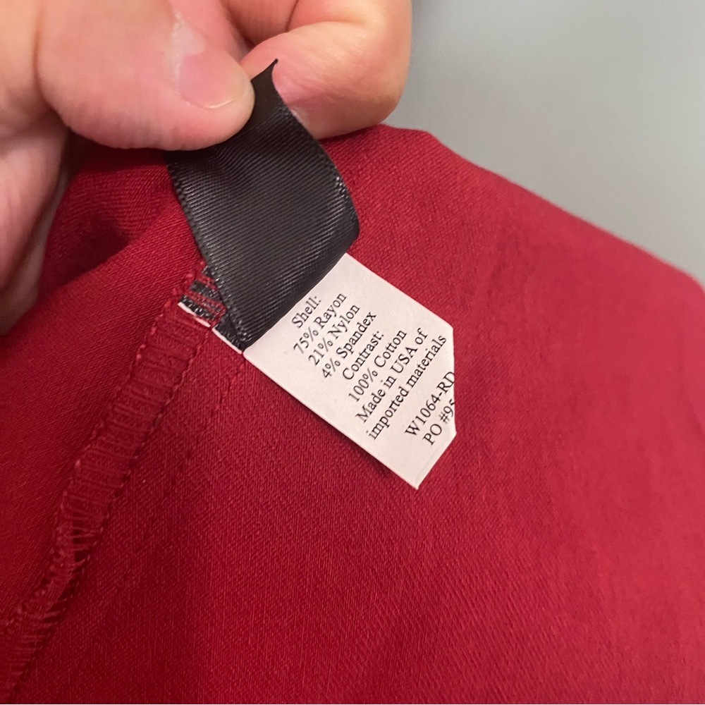 Betabrand Carol Jean Wrap Dress Red‎ Midi Size 2X - Picture 7 of 9
